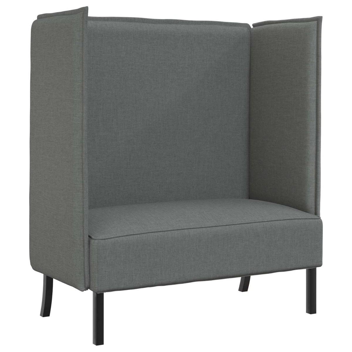 Hoge Rug Bank 101cm Donkergrijs Stof is nu te koop bij PeponiXL, paradijselijk wonen!
