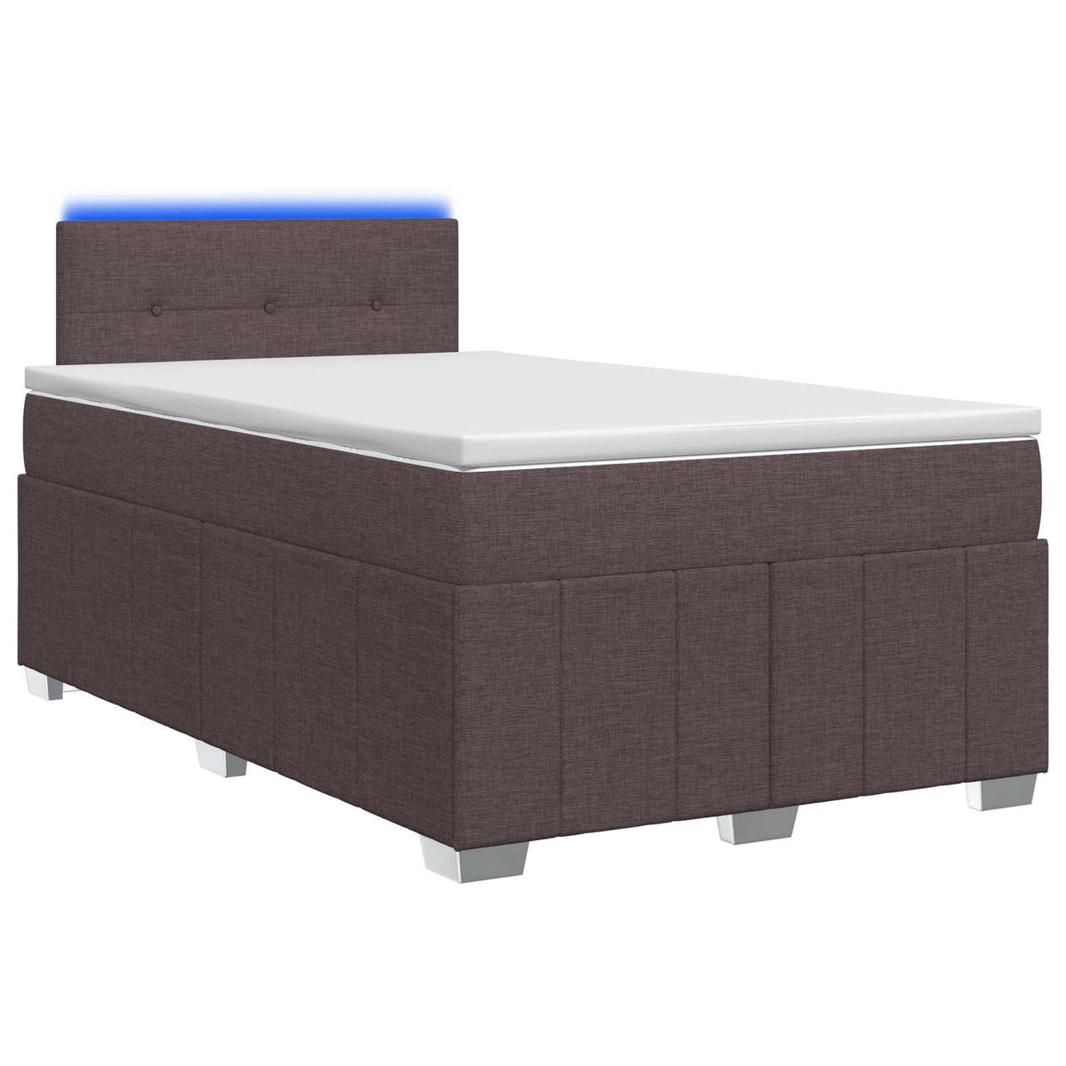 Boxspringbed met matras Donkerbruin 120 x 190 cm Stof is nu te koop bij PeponiXL, paradijselijk wonen!