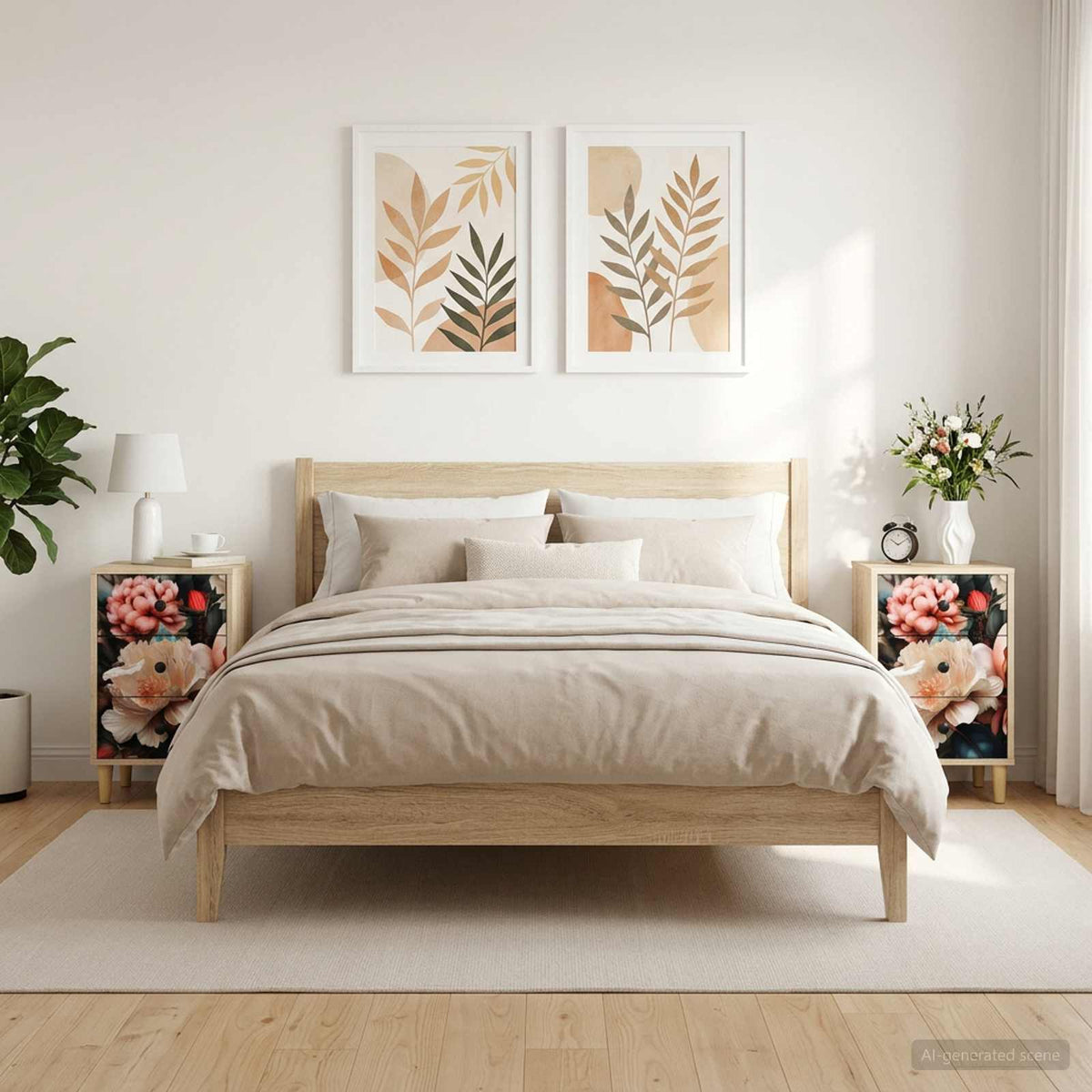 Nachtkastje BORNE 2 st Sonoma Eiken 36 x 33 x 60 cm is nu te koop bij PeponiXL, paradijselijk wonen!