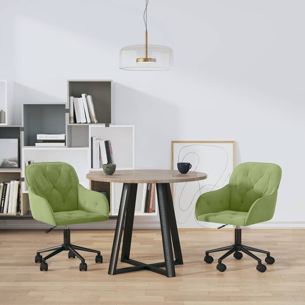 Eetkamerstoelen draaibaar 2 st fluweel lichtgroen is nu te koop bij PeponiXL, paradijselijk wonen!