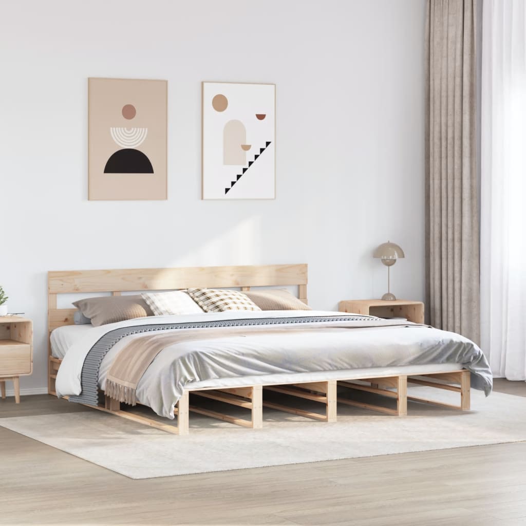 Bedframe zonder matras massief grenenhout 180x200 cm is nu te koop bij PeponiXL, paradijselijk wonen!