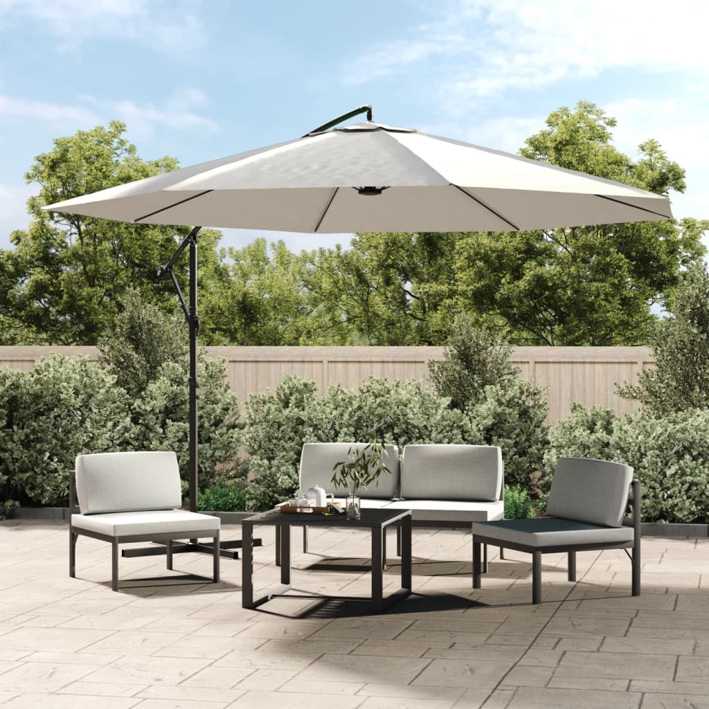 Zweefparasol 3,5 m zandwit is nu te koop bij PeponiXL, paradijselijk wonen!