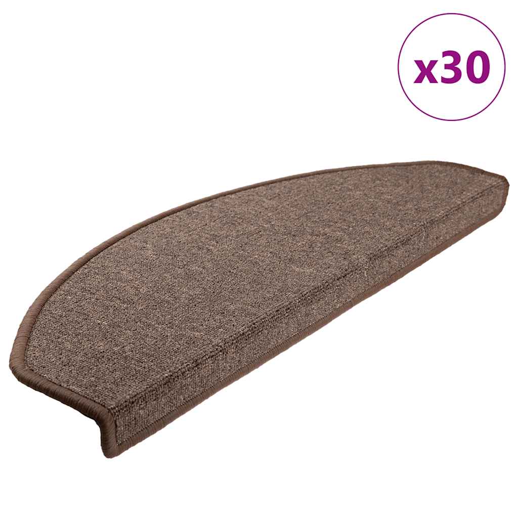 Trapmatten 30 st 65x24x4 cm Koffiebruin Halfrond Groot is nu te koop bij PeponiXL, paradijselijk wonen!