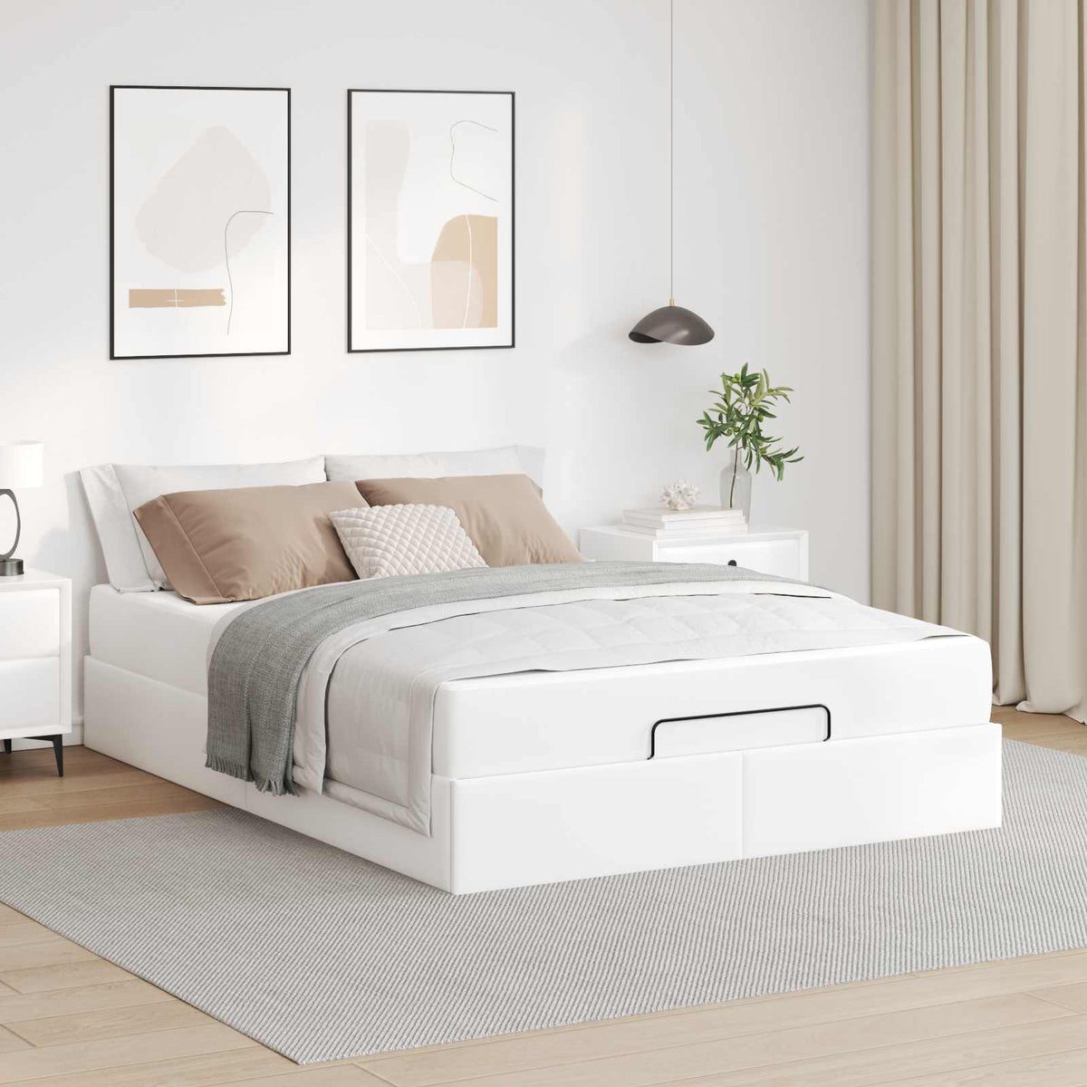 Bedframe met matras Anders 2 pcs Wit PVC is nu te koop bij PeponiXL, paradijselijk wonen!