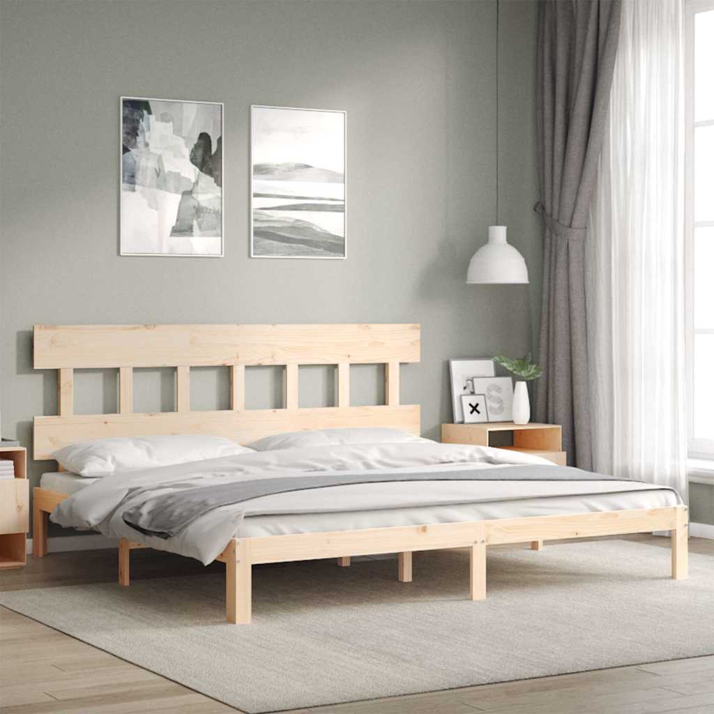 Bedframe zonder matras massief grenenhout 200x200 cm is nu te koop bij PeponiXL, paradijselijk wonen!