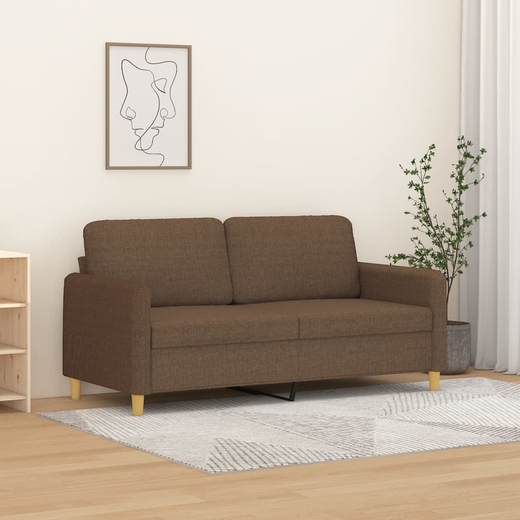 Tweezitsbank 140 cm stof bruin is nu te koop bij PeponiXL, paradijselijk wonen!