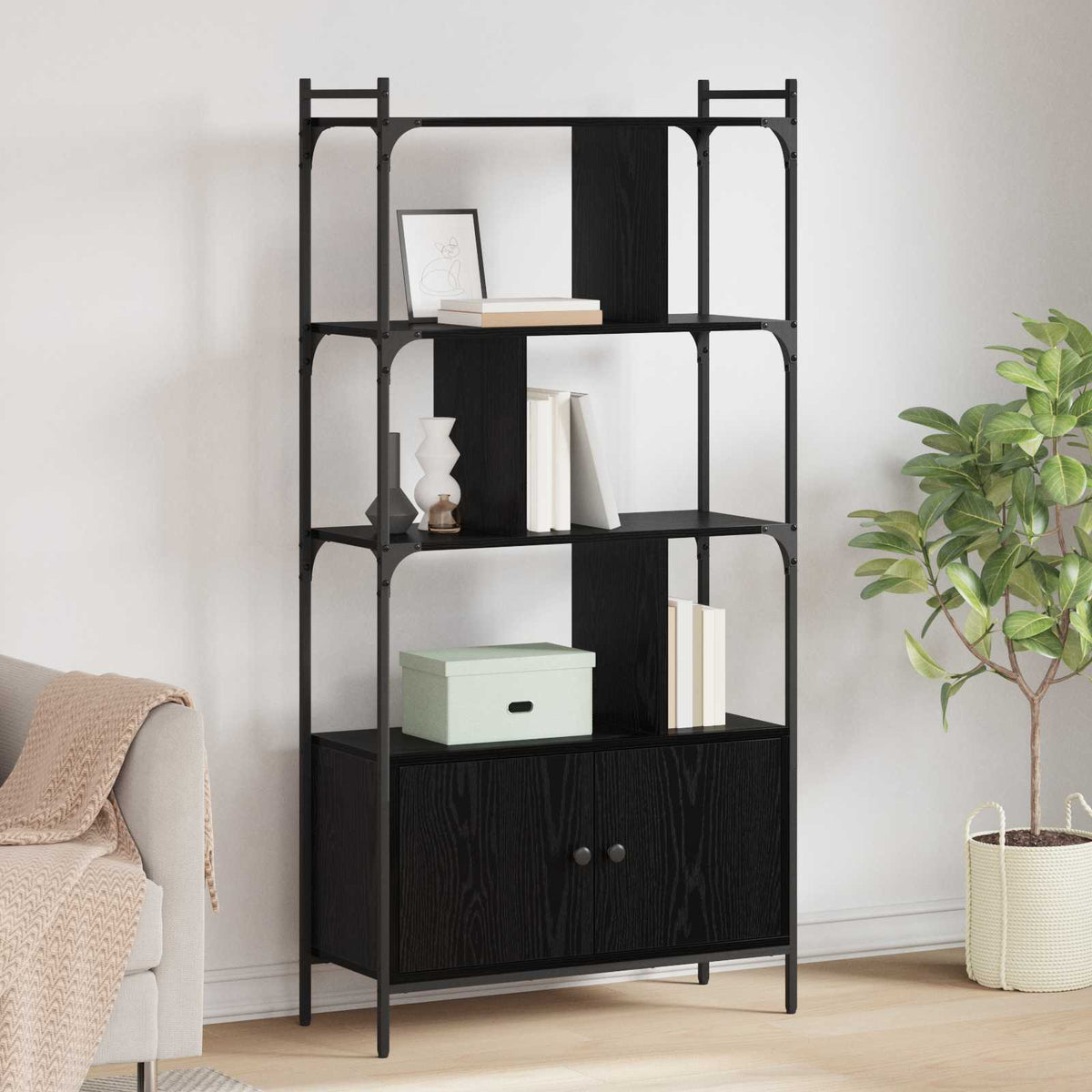Boekenkast 76,5 x 30 x 154,5 cm Bewerkt hout is nu te koop bij PeponiXL, paradijselijk wonen!