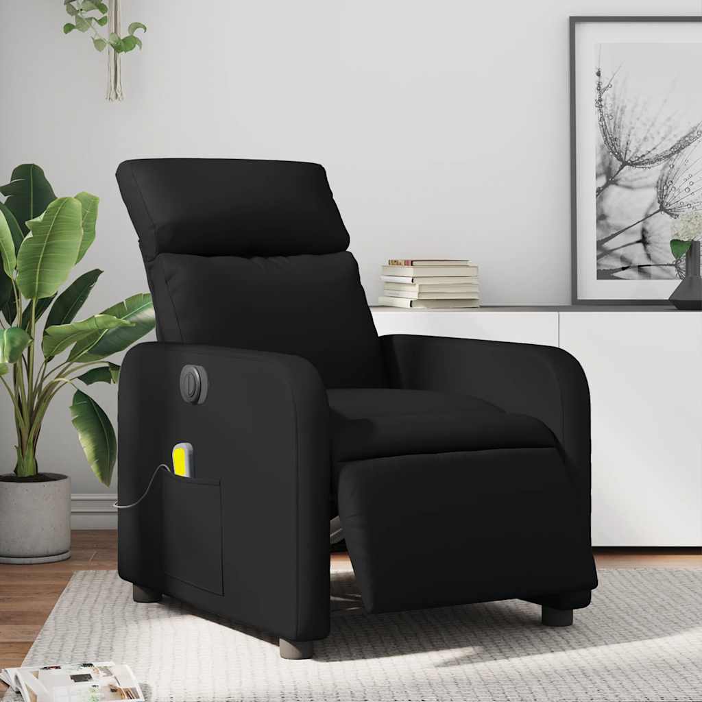 Massagestoel verstelbaar elektrisch kunstleer zwart is nu te koop bij PeponiXL, paradijselijk wonen!
