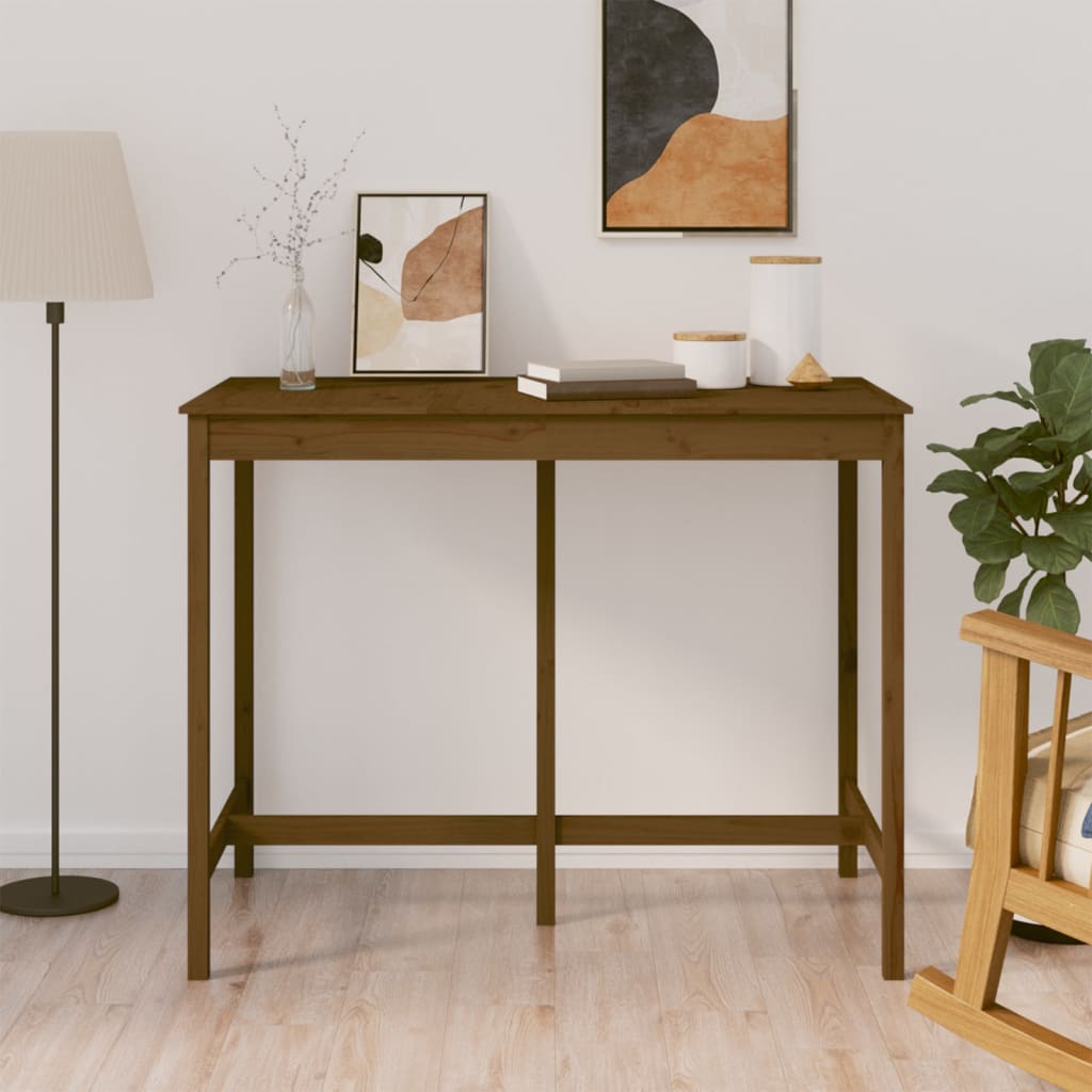 Bartafel 140x80x110 cm massief grenenhout honingbruin is nu te koop bij PeponiXL, paradijselijk wonen!