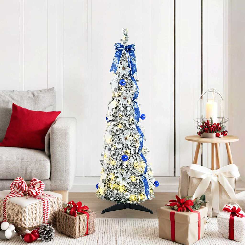 Kunstkerstboom met 50 LED met standaard Wit 120 cm PVC is nu te koop bij PeponiXL, paradijselijk wonen!