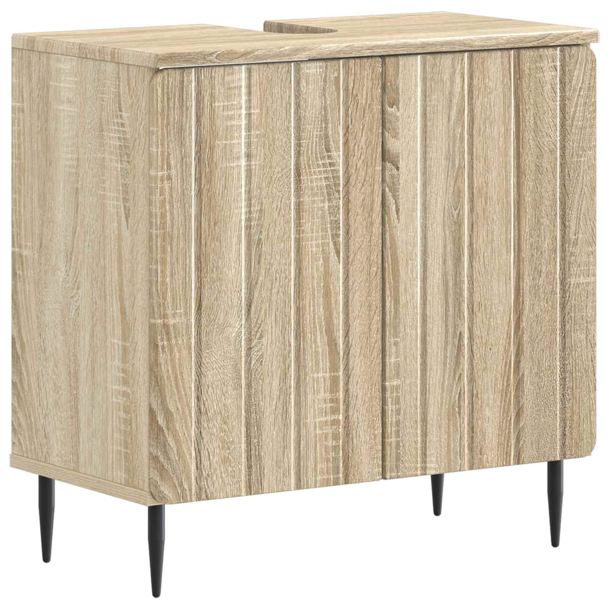 Badkamer wastafelkast ZWOLLE Sonoma Eiken 59,5 x 31,5 x 59 cm is nu te koop bij PeponiXL, paradijselijk wonen!