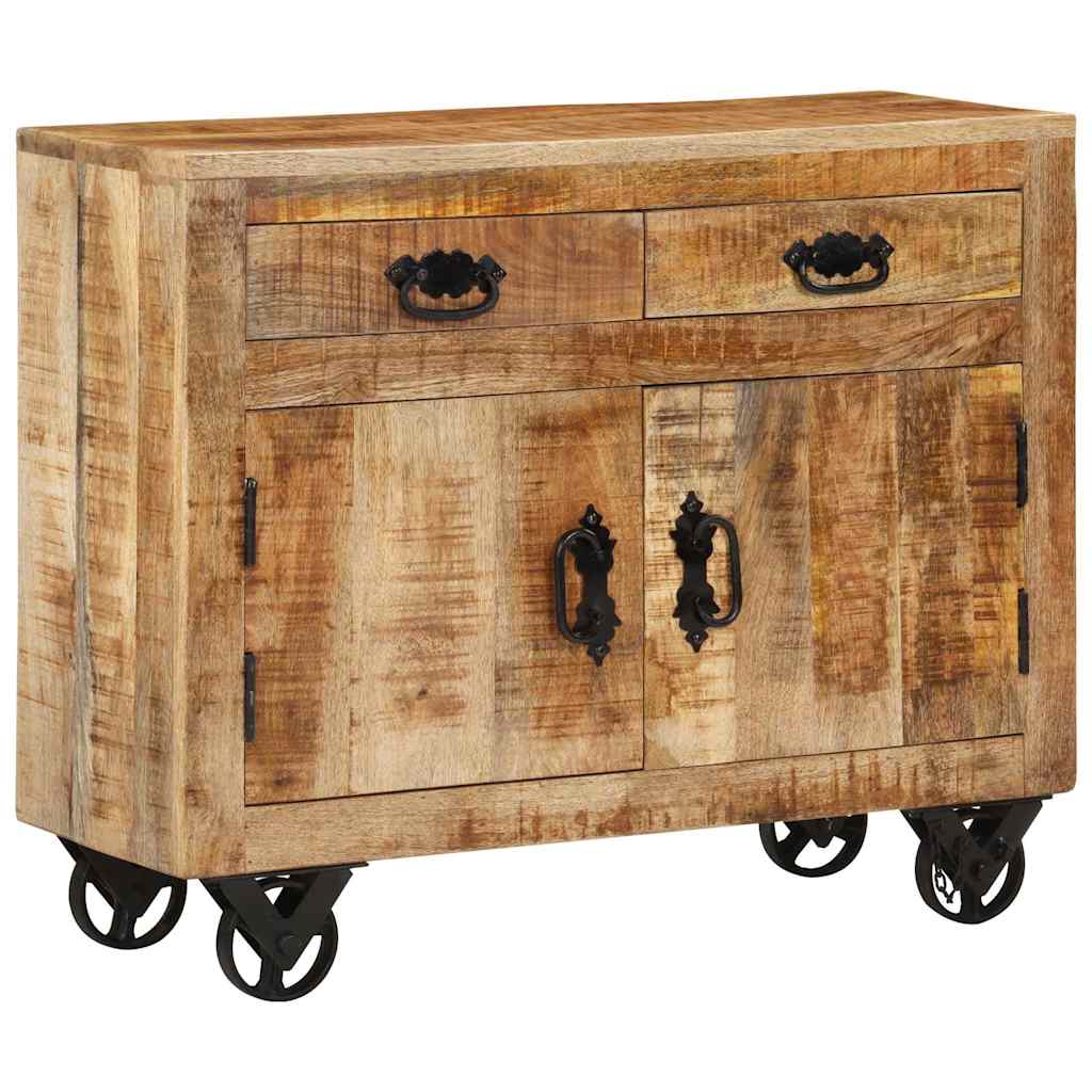 Dressoir 80x30x65 cm massief ruw mangohout is nu te koop bij PeponiXL, paradijselijk wonen!