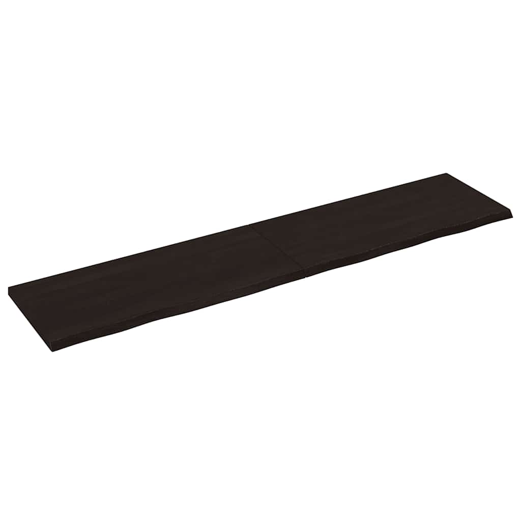 Tafelblad 220x50x(2-4)cm behandeld eikenhout donkerbruin is nu te koop bij PeponiXL, paradijselijk wonen!