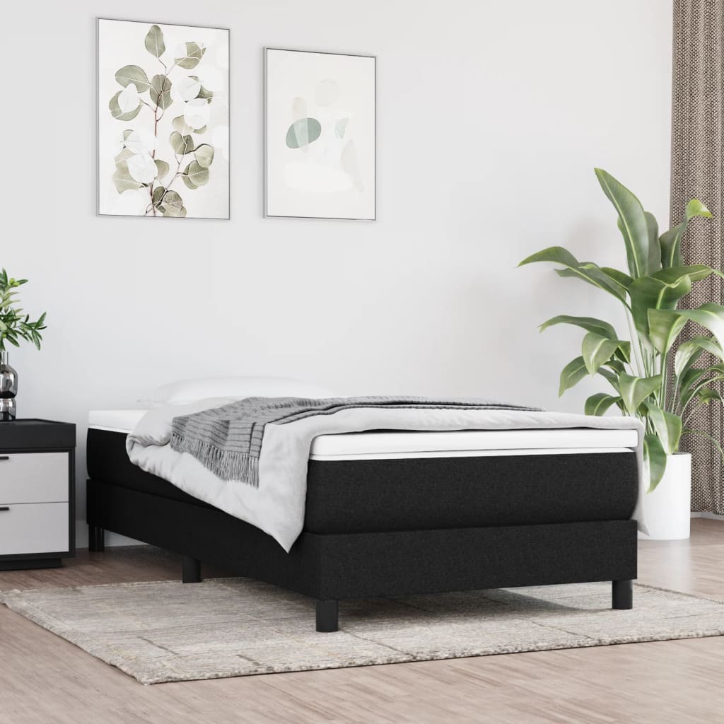 Pocketveringmatras medium 90x190x20 cm stof zwart is nu te koop bij PeponiXL, paradijselijk wonen!