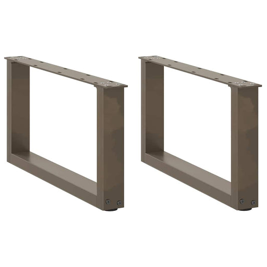 Salontafelpoten 2 st U-vormig 60x(30-31) cm staal naturel is nu te koop bij PeponiXL, paradijselijk wonen!