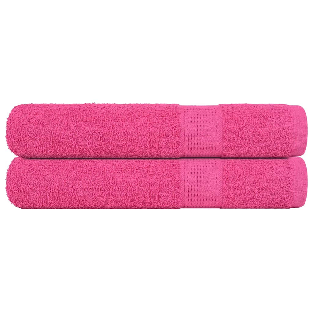 Handdoeken FROGN 2 st 100x200 cm 360 g/m² roze is nu te koop bij PeponiXL, paradijselijk wonen!