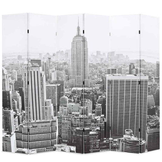Kamerscherm New York bij daglicht 228x170 cm zwart en wit is nu te koop bij PeponiXL, paradijselijk wonen!
