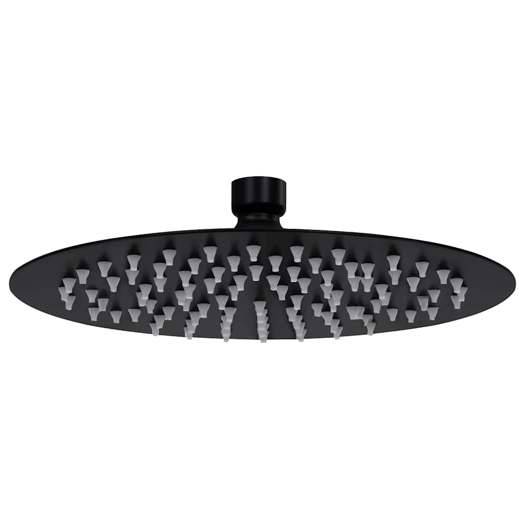 Regendouchekop rond 20 cm roestvrij staal zwart is nu te koop bij PeponiXL, paradijselijk wonen!