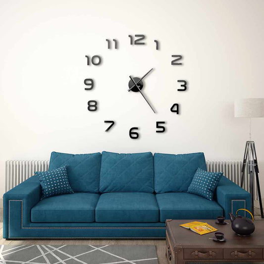 3D-wandklok 100 cm XXL modern zwart is nu te koop bij PeponiXL, paradijselijk wonen!