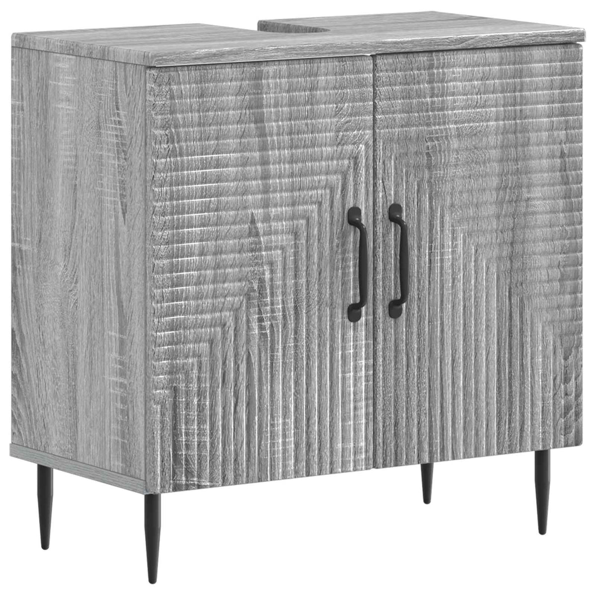 Badkamer wastafelkast HAARLEM Grijs Sonoma 59,5 x 31,5 x 59 cm is nu te koop bij PeponiXL, paradijselijk wonen!