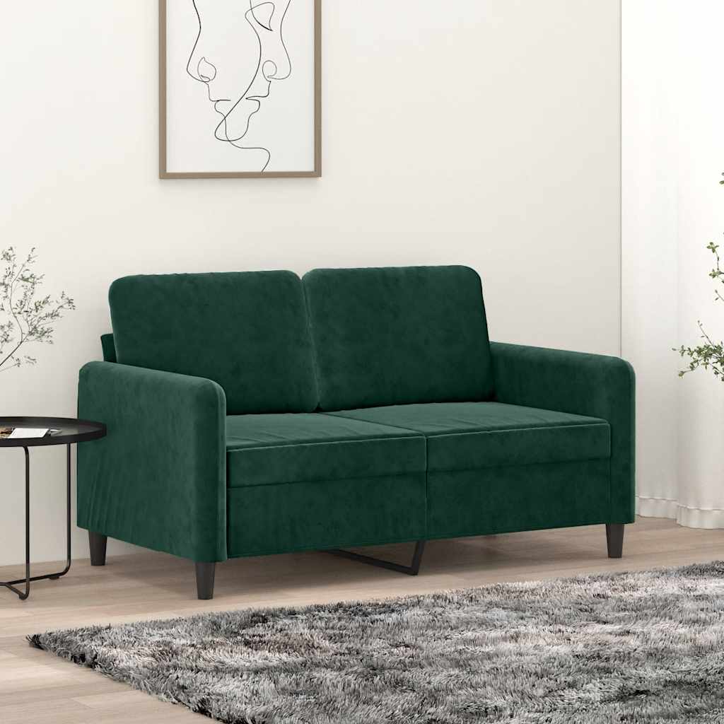 Tweezitsbank 120 cm fluweel donkergroen is nu te koop bij PeponiXL, paradijselijk wonen!