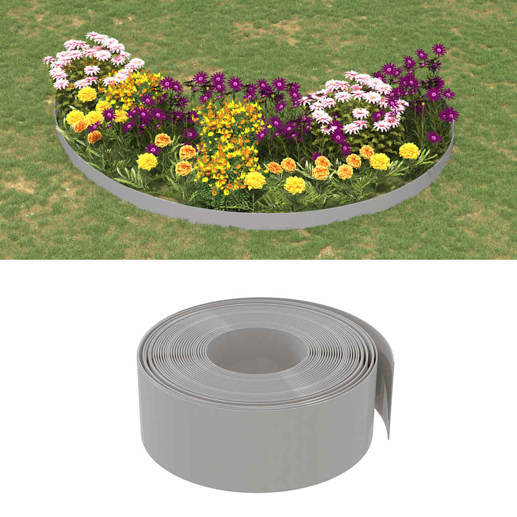 Tuinranden 4 st 10 m 20 cm polyetheen grijs is nu te koop bij PeponiXL, paradijselijk wonen!