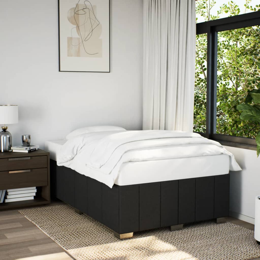 Bedframe zonder matras 120x200 cm stof zwart is nu te koop bij PeponiXL, paradijselijk wonen!