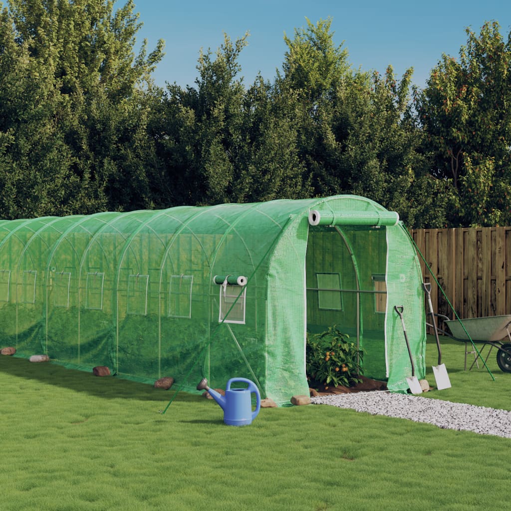 Tuinkas met stalen frame 24 m² 12x2x2 m groen is nu te koop bij PeponiXL, paradijselijk wonen!