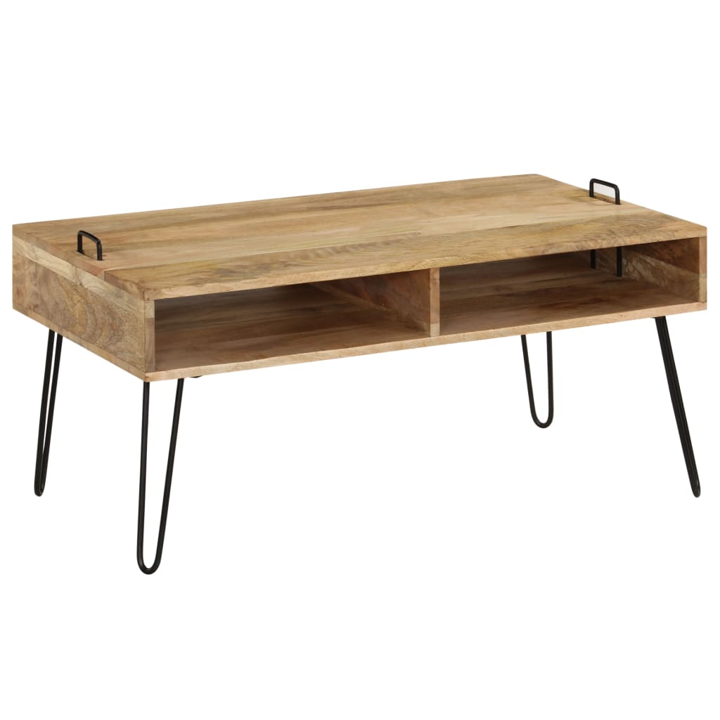 Salontafel 100x60x45 cm massief mangohout is nu te koop bij PeponiXL, paradijselijk wonen!