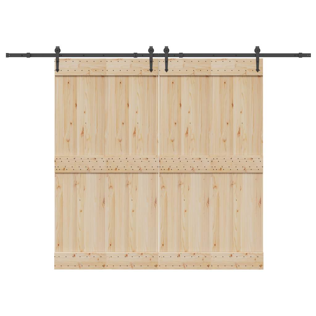 Doos met onderdelen voor schuifdeur 305 cm staal zwart is nu te koop bij PeponiXL, paradijselijk wonen!