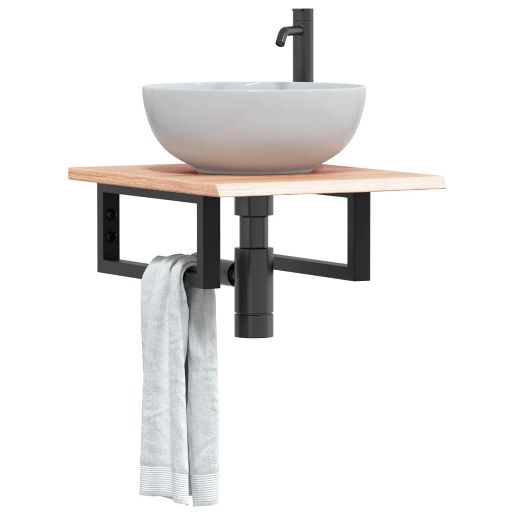 Badkamer wandschap staal en massief eikenhout is nu te koop bij PeponiXL, paradijselijk wonen!