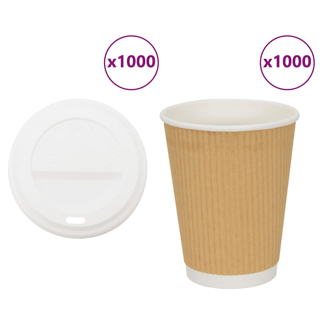 Papieren koffiekopjes met deksel 1000 st 16oz 400 ml is nu te koop bij PeponiXL, paradijselijk wonen!