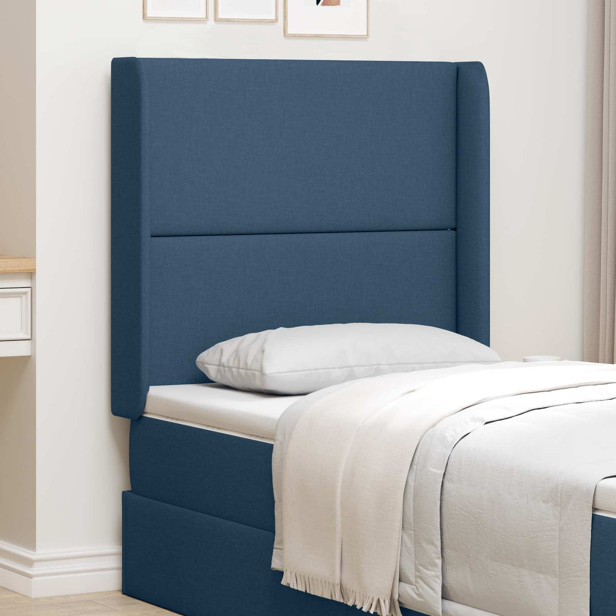Hoofdbord oor Blauw 80 x 16 x 4 cm Stof is nu te koop bij PeponiXL, paradijselijk wonen!