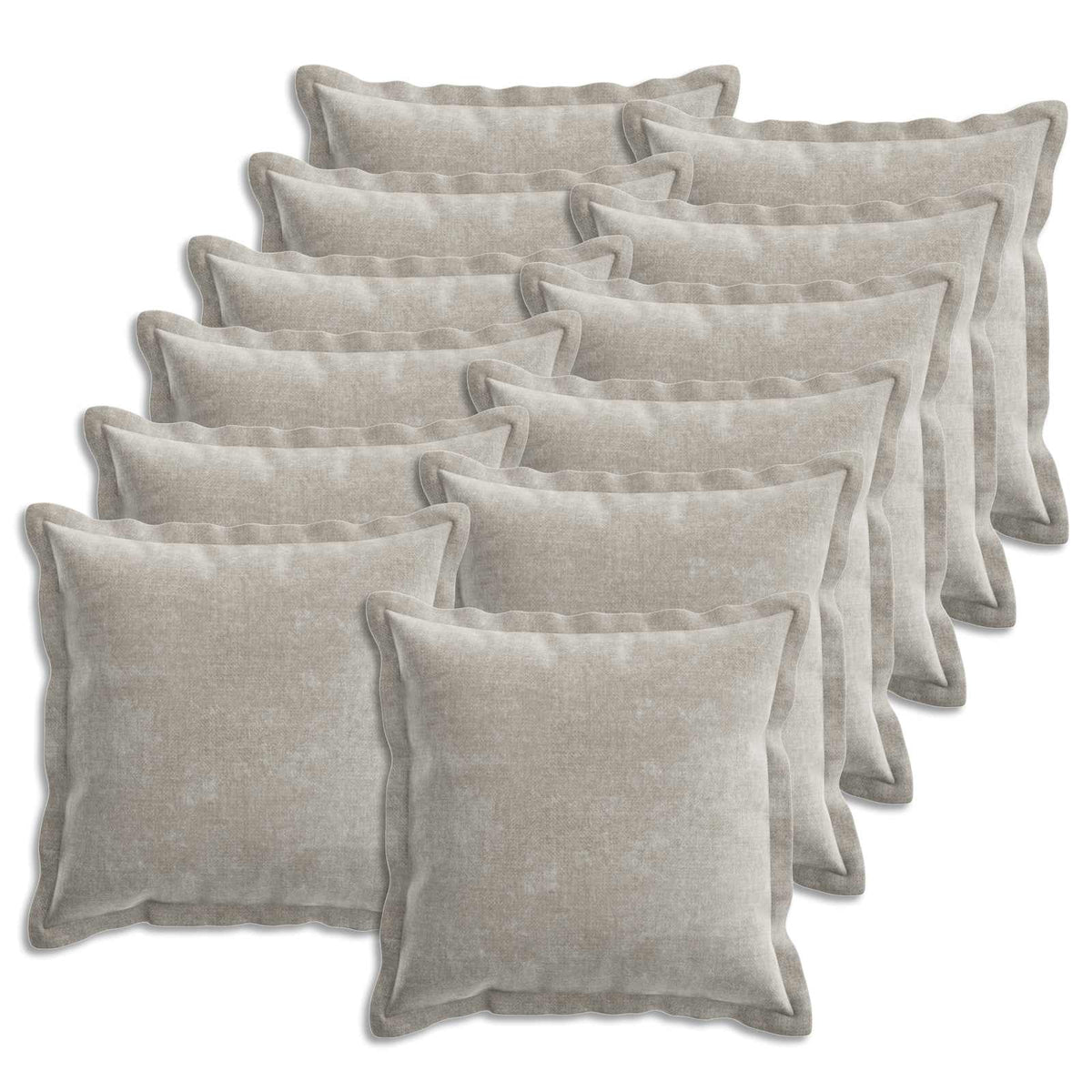 Kussensloop 12 st HOUTEN Lichtgrijs 50 x 50 cm Chenille Stof is nu te koop bij PeponiXL, paradijselijk wonen!