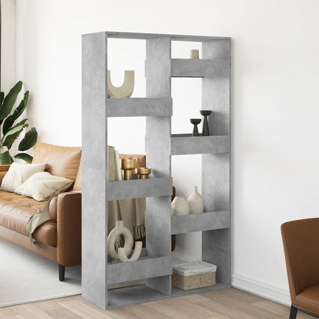 Kamerscherm 100x33x175 cm bewerkt hout betongrijs is nu te koop bij PeponiXL, paradijselijk wonen!