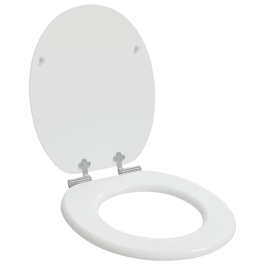 Zachte sluit toiletbril Wit 44 x 38 cm MDF-plaat is nu te koop bij PeponiXL, paradijselijk wonen!
