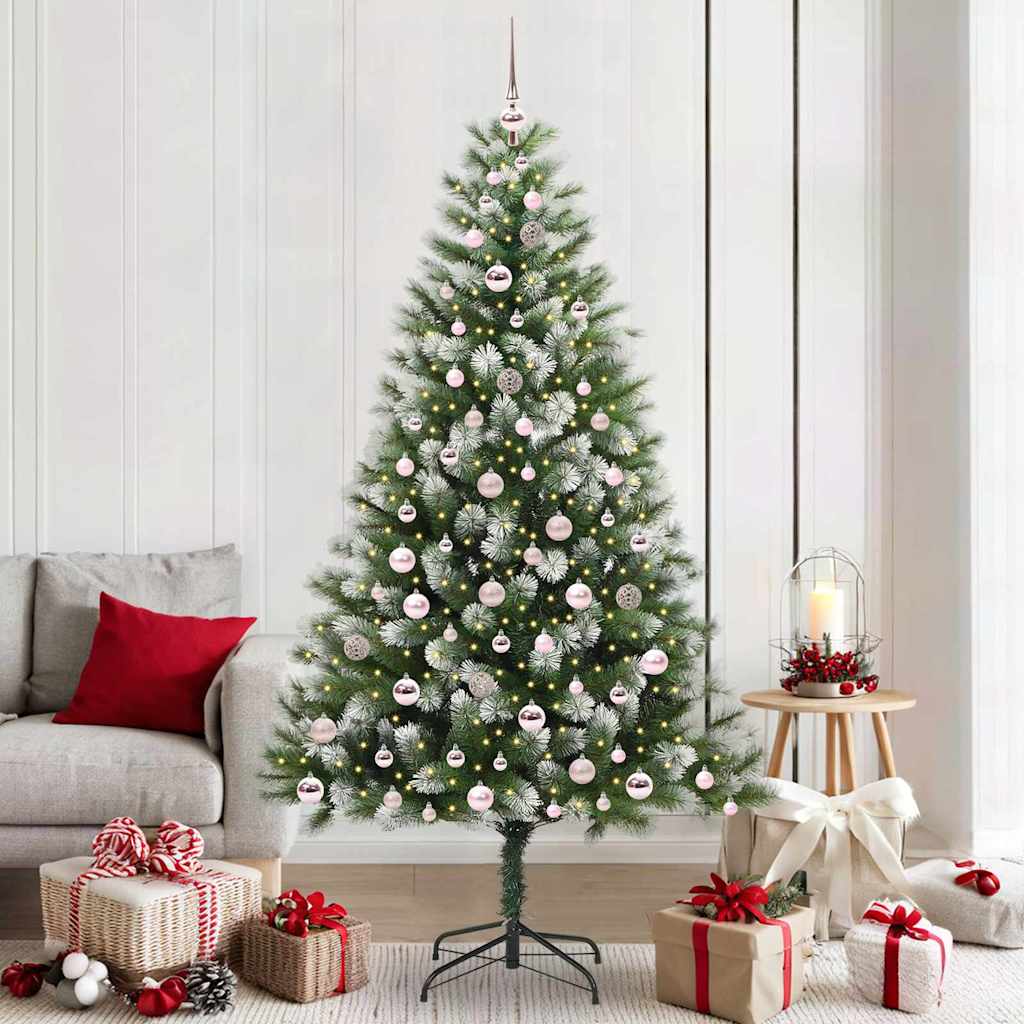Kunstmatige scharnierkerstboom met bedekte sneeuw 210 cm is nu te koop bij PeponiXL, paradijselijk wonen!