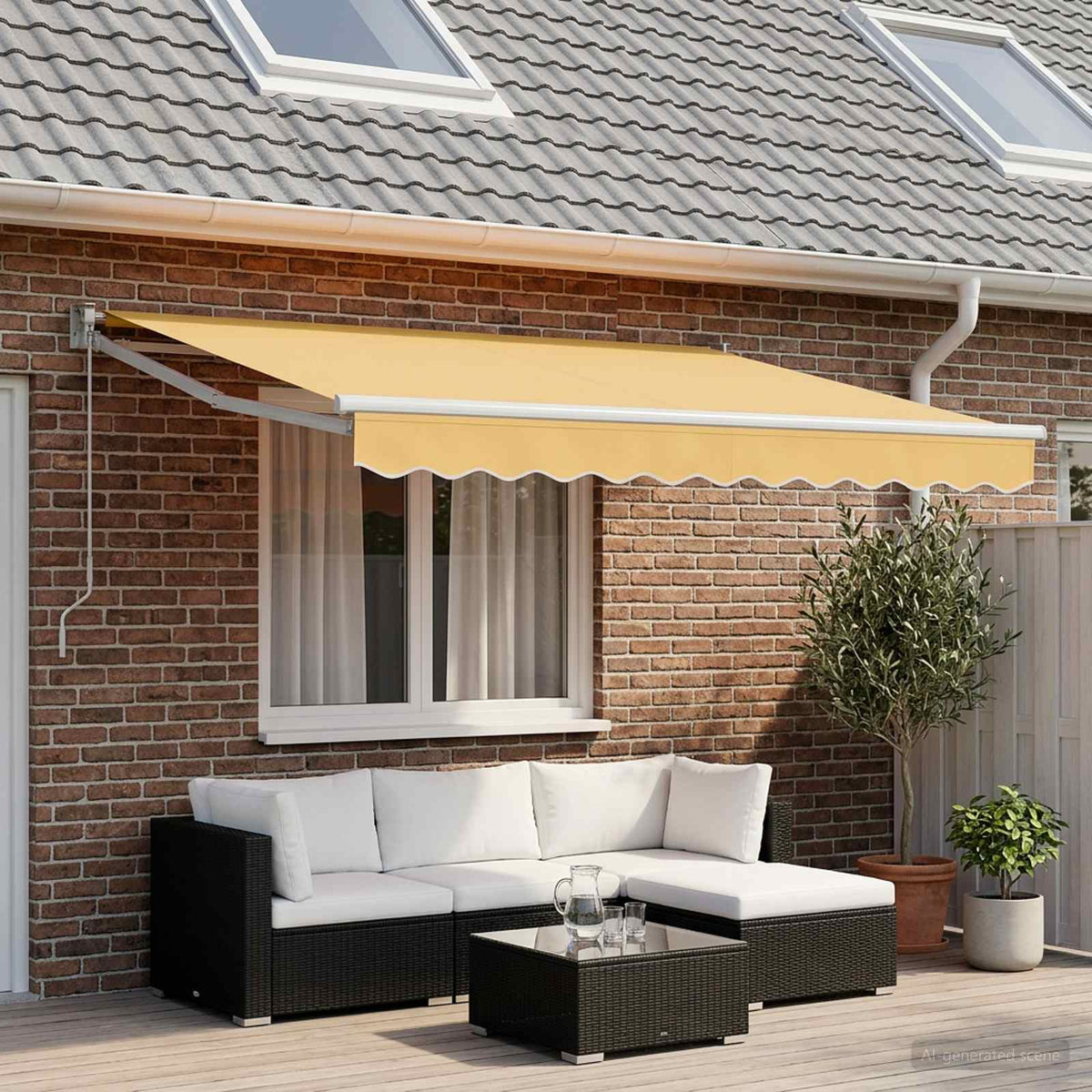Vervangingsdoek voor zonnescherm Zand 3 x 2,5 m Polyester is nu te koop bij PeponiXL, paradijselijk wonen!
