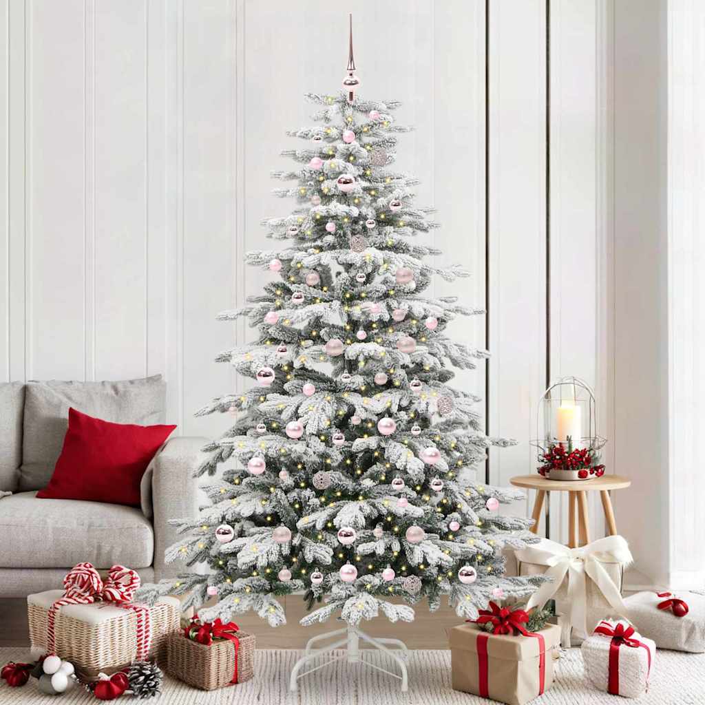 Kunstmatige Inklapbare Kerstboom Wit 210 cm PE en PVC is nu te koop bij PeponiXL, paradijselijk wonen!