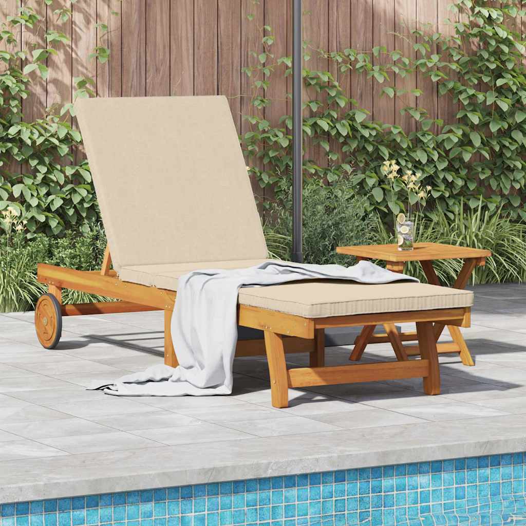 Ligstoel 1-persoon 2 pcs Bruin Massief Acaciahout is nu te koop bij PeponiXL, paradijselijk wonen!
