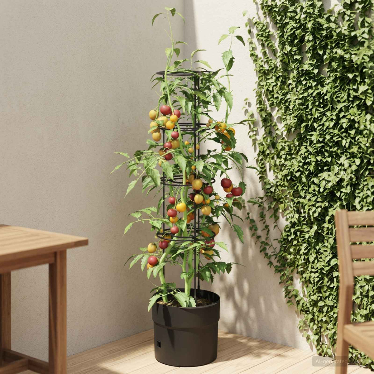 Tomatenkweker Zwart Ø 32 x 127 cm PP is nu te koop bij PeponiXL, paradijselijk wonen!