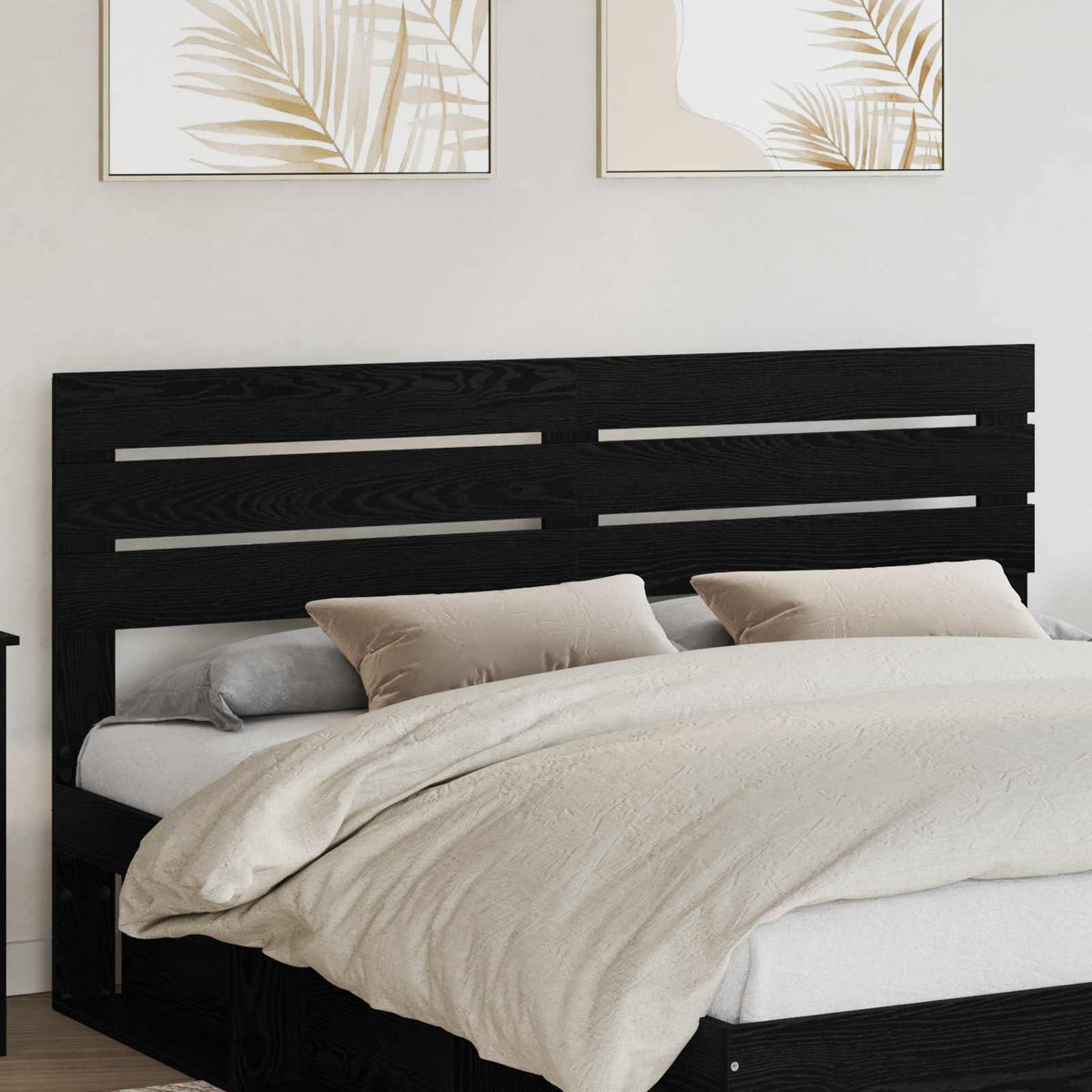 Hoofdbord Zwart Eiken Bewerkt hout is nu te koop bij PeponiXL, paradijselijk wonen!