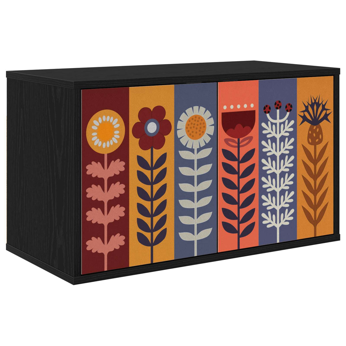 Wandgemonteerd tv-meubel ESSEN 69 x 33 x 40 cm Zwart eiken is nu te koop bij PeponiXL, paradijselijk wonen!