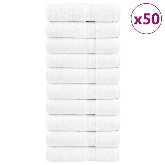 Handdoeken SOLUND 50 st 600 g/m² 50x100 cm wiit is nu te koop bij PeponiXL, paradijselijk wonen!