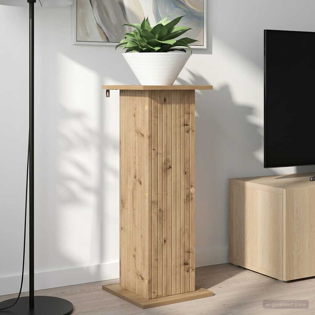 Plantenstandaard 2 pcs Artisanaal eiken 30,5 x 30 x 80,5 cm is nu te koop bij PeponiXL, paradijselijk wonen!