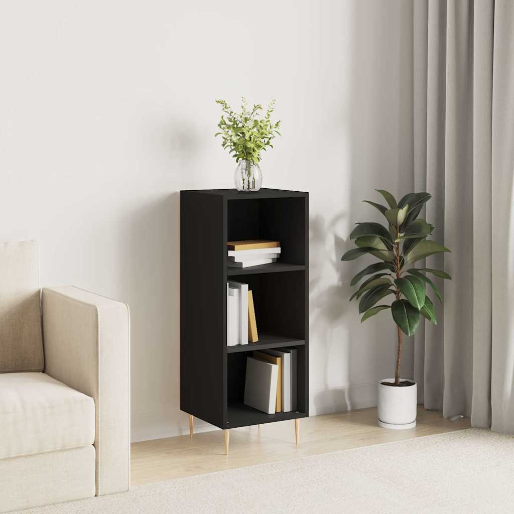 Dressoir 34,5x32,5x90 cm bewerkt hout zwart is nu te koop bij PeponiXL, paradijselijk wonen!