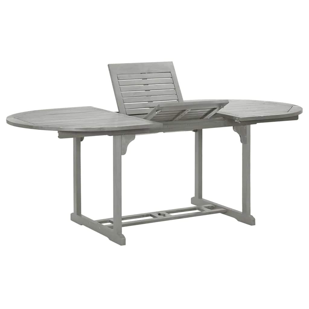 Tuintafel 200x100x75 cm massief acaciahout grijs is nu te koop bij PeponiXL, paradijselijk wonen!