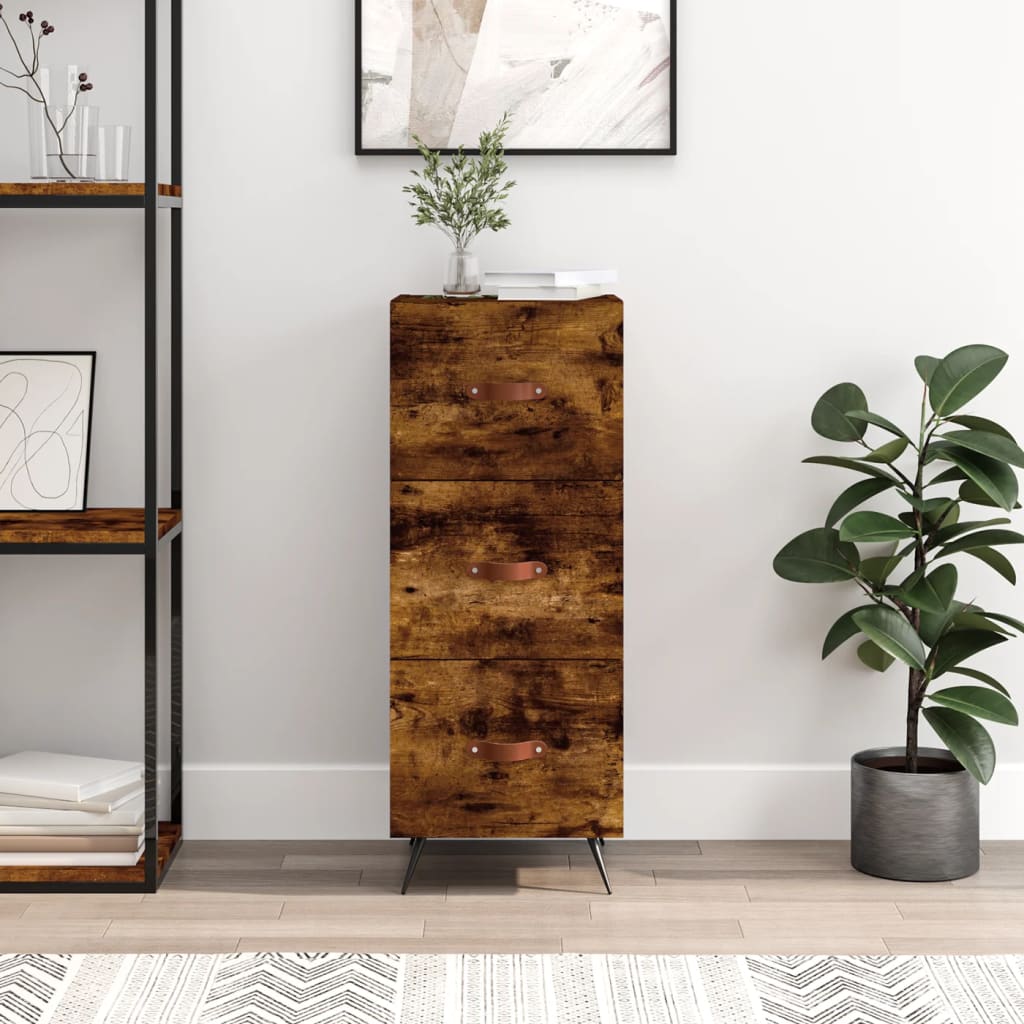 Dressoir 34,5x34x90 cm bewerkt hout gerookt eiken is nu te koop bij PeponiXL, paradijselijk wonen!
