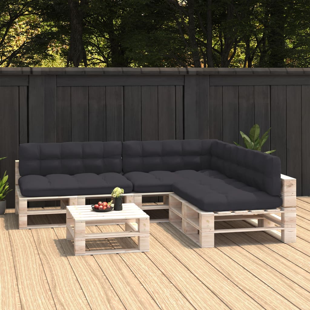 Bankkussens pallet 7 st antraciet is nu te koop bij PeponiXL, paradijselijk wonen!