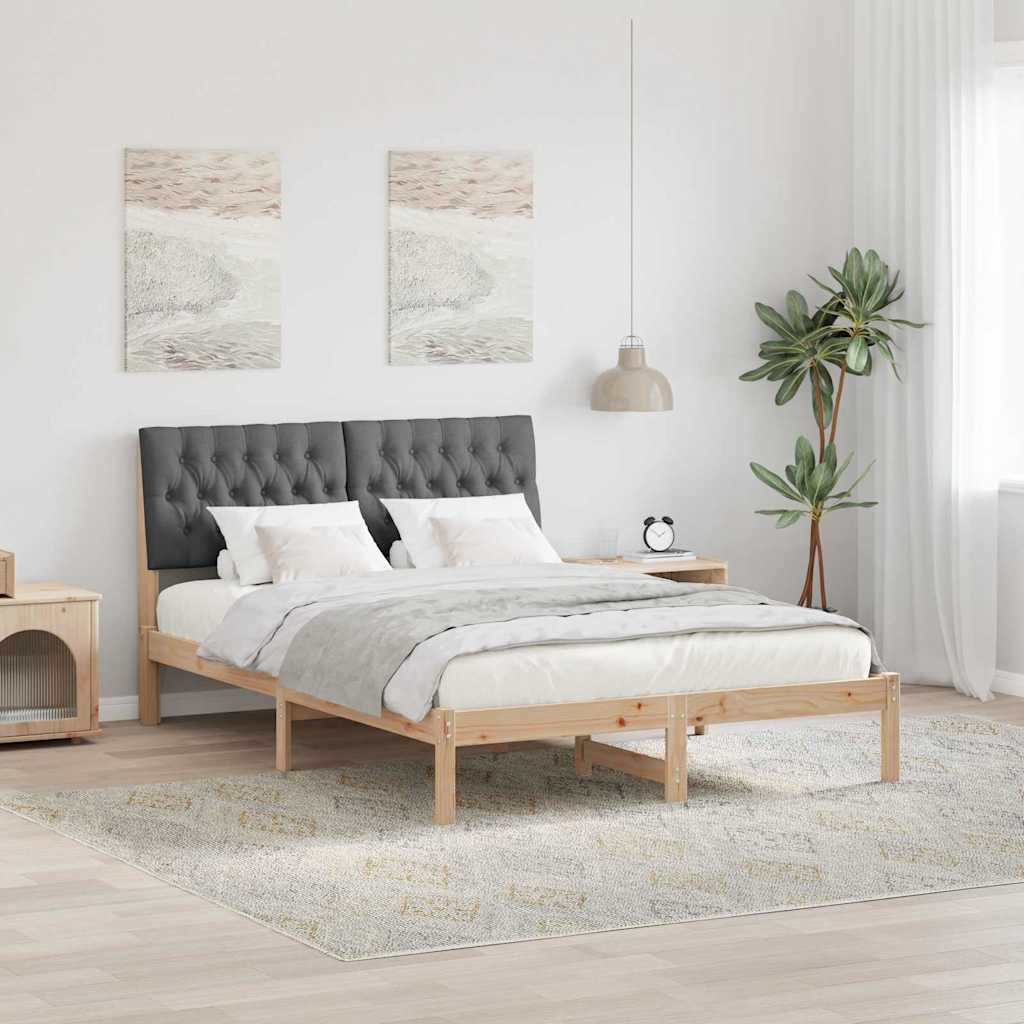 Bedframe met Gevoerd Hoofdgedeelte Bruin 160 x 200 cm is nu te koop bij PeponiXL, paradijselijk wonen!